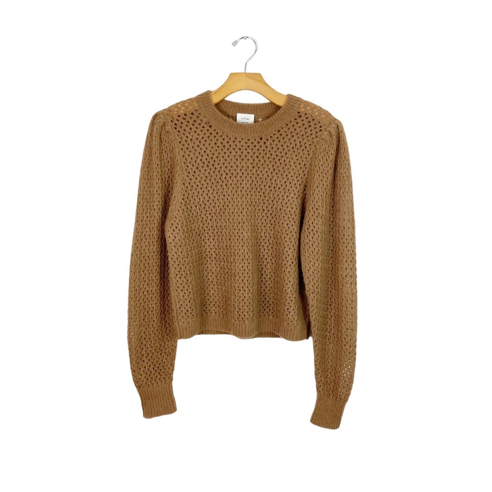 Wilfred Aritzia Nessa Sweater Alpaca Wool Blend, Camel brown. Size Large - Picture 7 of 7